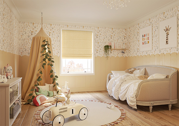 Rolling Hills Velvet, Golden - Roman Blind - Image 6
